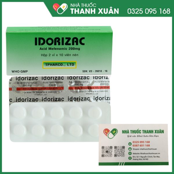 Idorizac điều trị nhức đầu, đau nửa đầu, đau răng, đau sau phẫu thuật